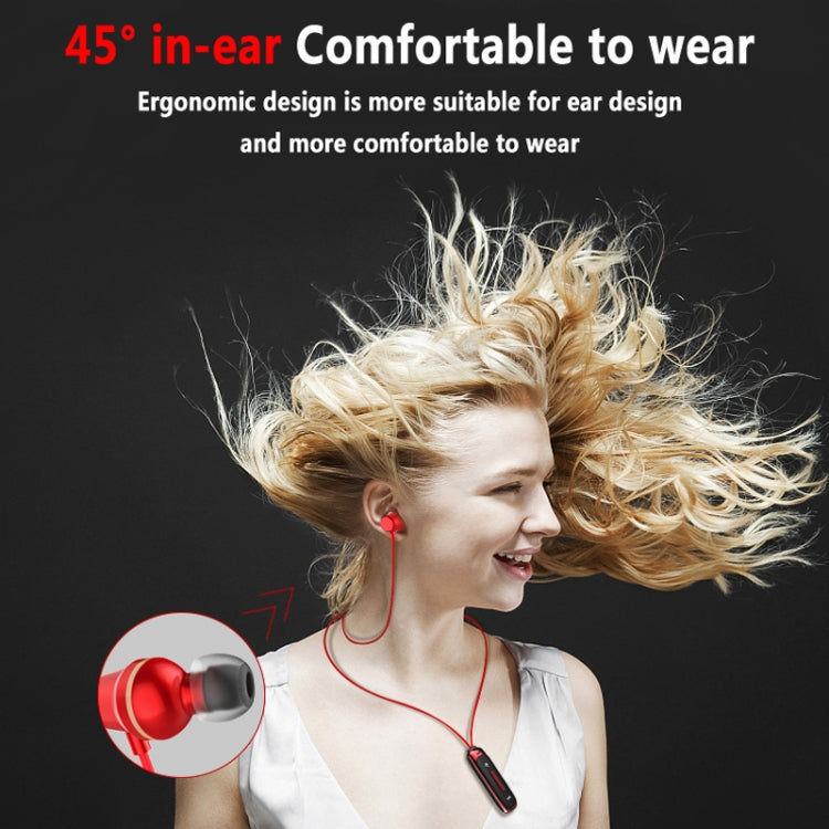 BT315 Sport Bluetooth Headset Wireless Stereo Earphone Bluetooth 4.1 Earpiece With Mic Sport Bass Magnetic Necklace Earpiece(Red) - Sport Earphone by PMC TechLife | Online Shopping South Africa | PMC TechLife