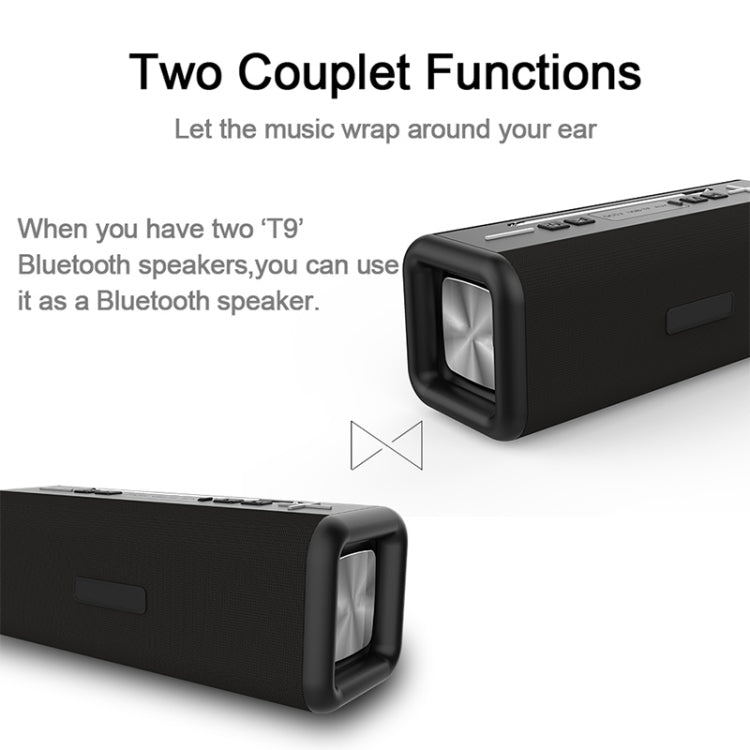T9 Wireless Bluetooth 4.2 Speaker 10W Portable Sound Box FM Digital Radio 3D Surround Stereo, Support Handsfree & TF & AUX(Gray) - Desktop Speaker by PMC TechLife | Online Shopping South Africa | PMC TechLife