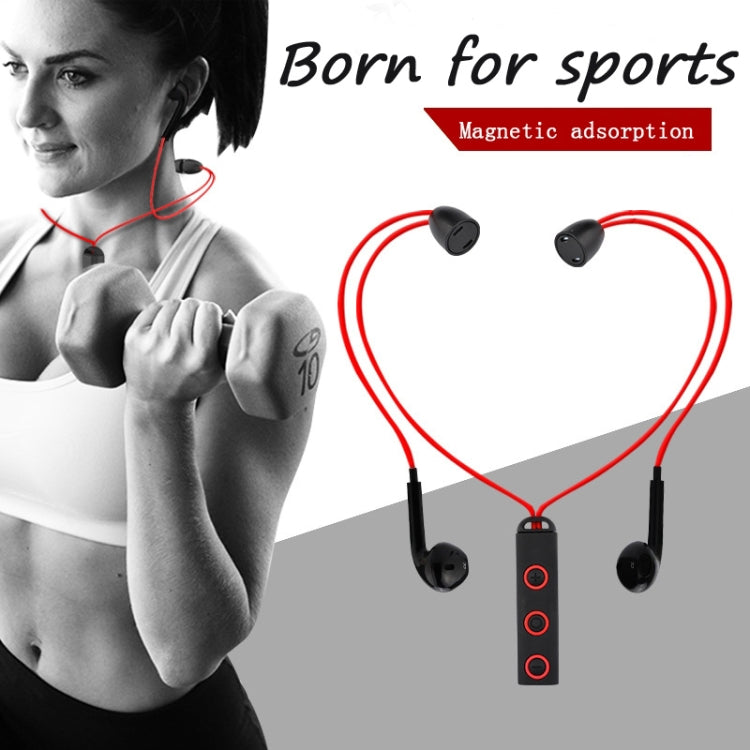 BT313 Magnetic Earbuds Sport Wireless Headphone Handsfree bluetooth HD Stereo Bass Headsets with Mic(Black) - Sport Earphone by PMC TechLife | Online Shopping South Africa | PMC TechLife