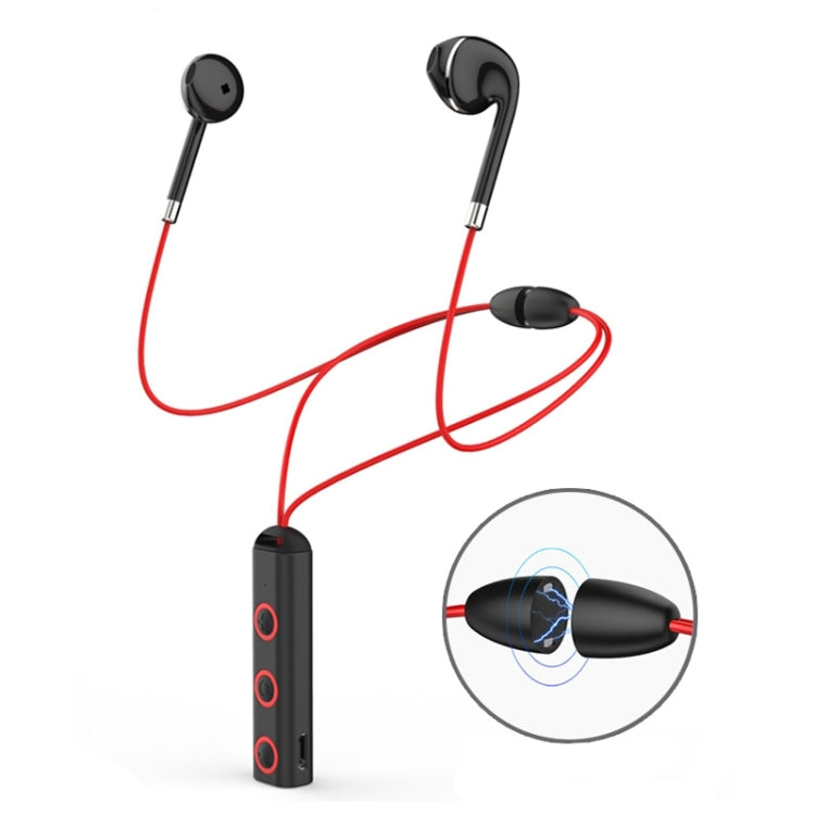 BT313 Magnetic Earbuds Sport Wireless Headphone Handsfree bluetooth HD Stereo Bass Headsets with Mic(Red) - Sport Earphone by PMC TechLife | Online Shopping South Africa | PMC TechLife