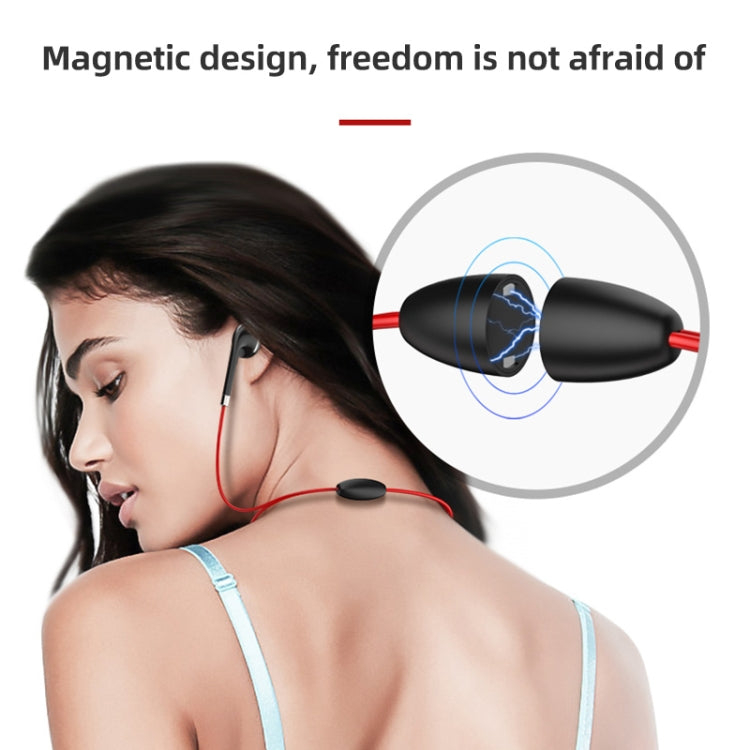 BT313 Magnetic Earbuds Sport Wireless Headphone Handsfree bluetooth HD Stereo Bass Headsets with Mic(Red) - Sport Earphone by PMC TechLife | Online Shopping South Africa | PMC TechLife