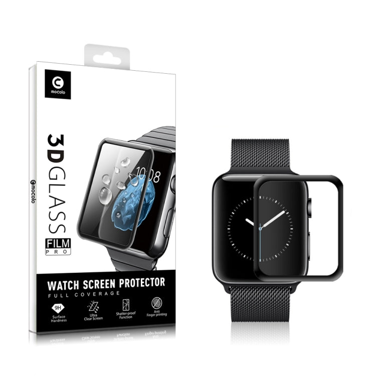 For Apple Watch series 5 / 4  44mm mocolo 0.33mm 9H 3D Round Edge Tempered Glass Film - Watch Cases by mocolo | Online Shopping South Africa | PMC TechLife | Buy Now Pay Later Mobicred