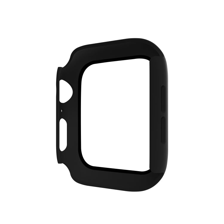 ENKAY Hat-prince Full Coverage PC Case + Tempered Glass Protector for Apple Watch Series 5 / 4 44mm(Black) - Watch Cases by ENKAY | Online Shopping South Africa | PMC TechLife | Buy Now Pay Later Mobicred