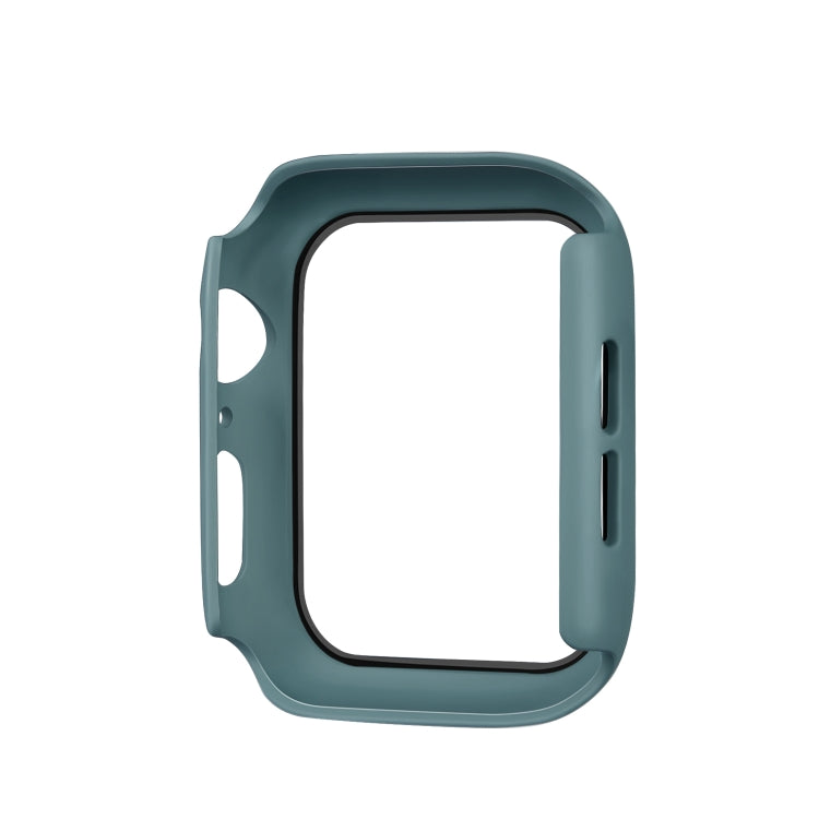 ENKAY Hat-prince Full Coverage PC Case + Tempered Glass Protector for Apple Watch Series 5 / 4 44mm(Green) - Watch Cases by ENKAY | Online Shopping South Africa | PMC TechLife | Buy Now Pay Later Mobicred