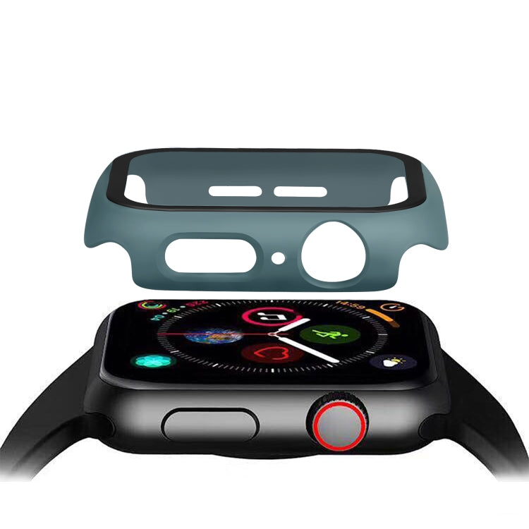 ENKAY Hat-prince Full Coverage PC Case + Tempered Glass Protector for Apple Watch Series 5 / 4 44mm(Green) - Watch Cases by ENKAY | Online Shopping South Africa | PMC TechLife | Buy Now Pay Later Mobicred