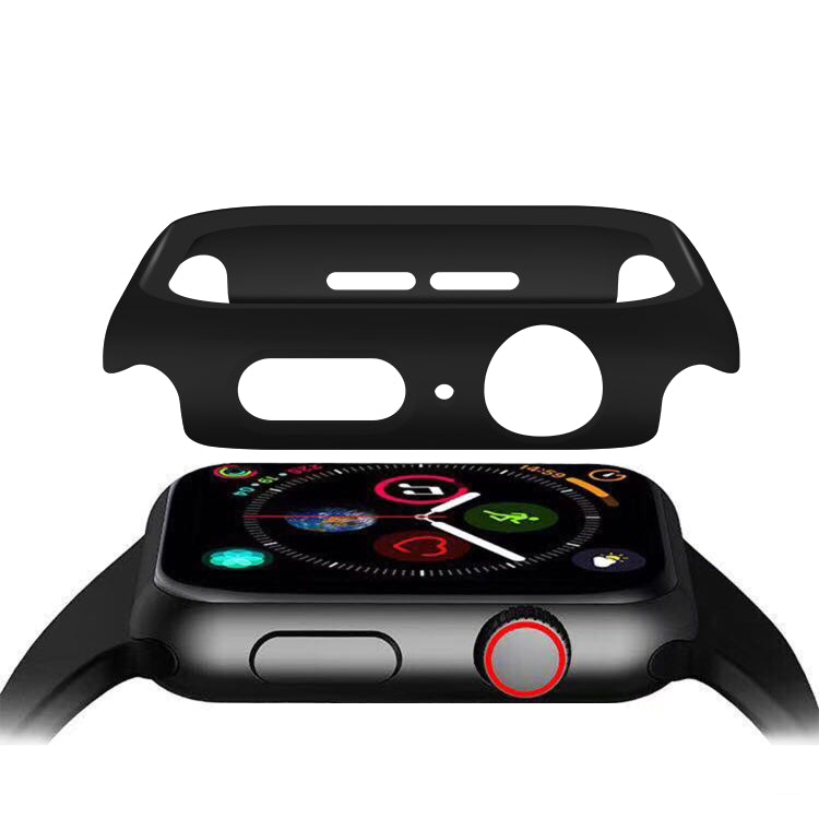 ENKAY Hat-prince Full Coverage PC Case + Tempered Glass Protector for Apple Watch Series 5 / 4 40mm(Black) - Watch Cases by ENKAY | Online Shopping South Africa | PMC TechLife | Buy Now Pay Later Mobicred