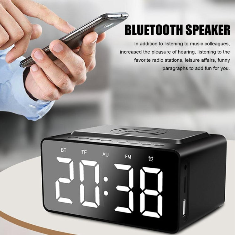 AEC BT508 Wireless Charging Bluetooth Speaker LED Alarm Clock Power Bank Three-In-One Speaker - free shipping - PMC TechLife - Order now!
