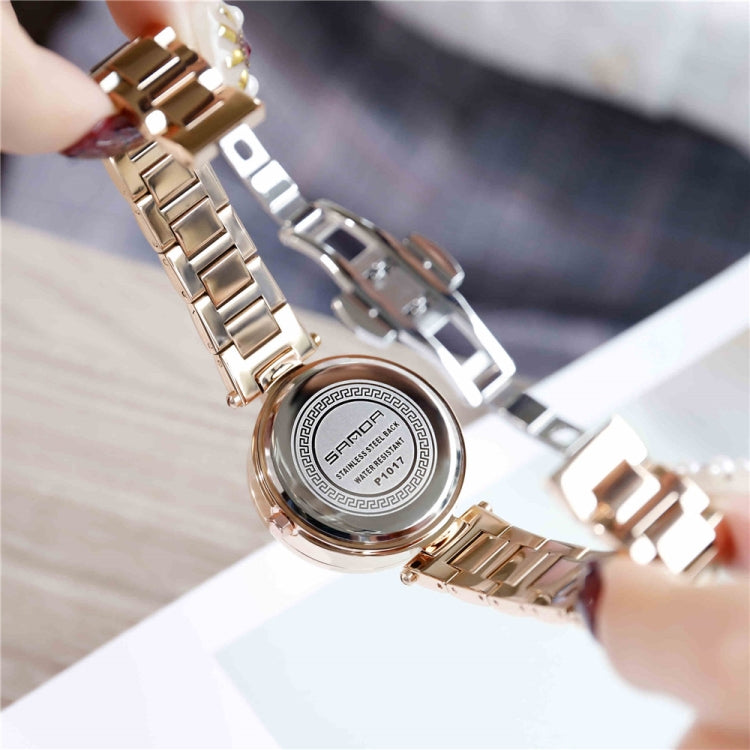 SANDA 1017 Lady Watch All Over The Sky Star 360 Degree Rotating Watch Diamond Steel Band Women Watch(Black) - Alloy Watches by SANDA | Online Shopping South Africa | PMC TechLife | Buy Now Pay Later Mobicred
