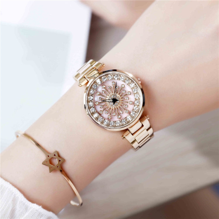SANDA 1017 Lady Watch All Over The Sky Star 360 Degree Rotating Watch Diamond Steel Band Women Watch(Black) - Alloy Watches by SANDA | Online Shopping South Africa | PMC TechLife | Buy Now Pay Later Mobicred