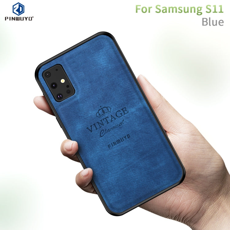 For Galaxy S20+ PINWUYO Zun Series PC + TPU + Skin Waterproof Anti-fall All-inclusive Protective Case(Blue) - Galaxy Phone Cases by PINWUYO | Online Shopping South Africa | PMC TechLife | Buy Now Pay Later Mobicred