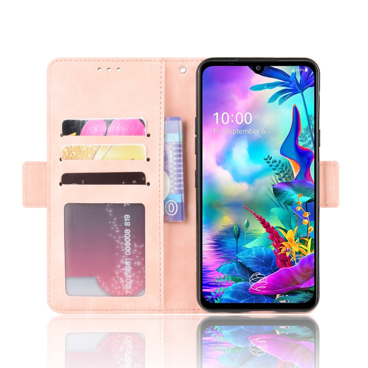 For LG G8X ThinQ / V50S ThinQ Wallet Style Skin Feel Calf Pattern Leather Case with Separate Card Slots & Holder & Wallet & Photo Frame(Pink) - LG Cases by PMC TechLife | Online Shopping South Africa | PMC TechLife | Buy Now Pay Later Mobicred