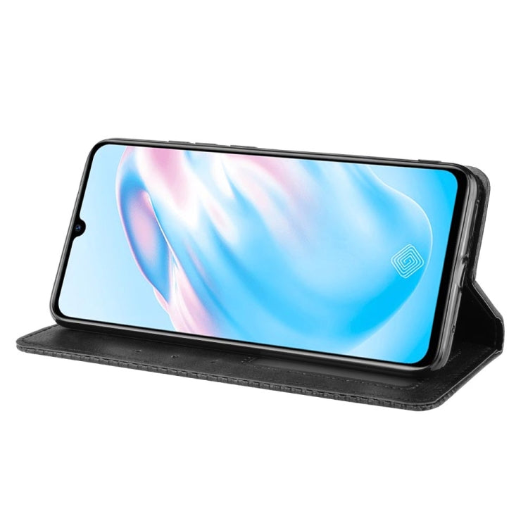 For vivo V17 / Y9s / S1 Pro Magnetic Buckle Retro Crazy Horse Texture Horizontal Flip Leather Case with Holder & Card Slots & Photo Frame(Black) - vivo Cases by PMC TechLife | Online Shopping South Africa | PMC TechLife | Buy Now Pay Later Mobicred