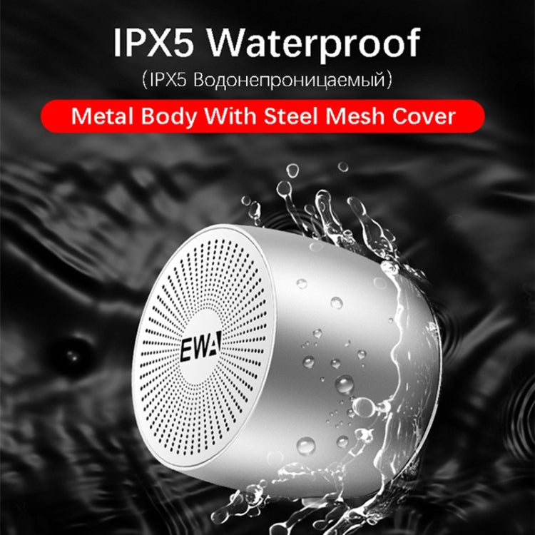EWA A103 Portable Bluetooth Speaker Wireless Heavy Bass Bomm Box Subwoofer Phone Call Surround Sound Bluetooth Shower Speaker(Silver) - free shipping - PMC TechLife - Order now!