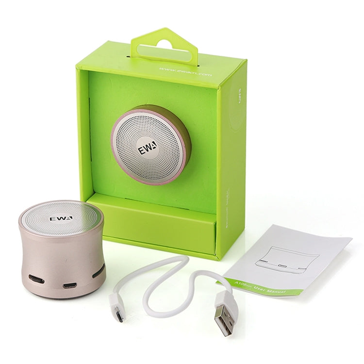 EWA A109M  Portable Bluetooth Speaker Wireless Heavy Bass Bomm Box Subwoofer Phone Call Surround Sound Bluetooth Shower Speaker(Silver) - free shipping - PMC TechLife - Order now!