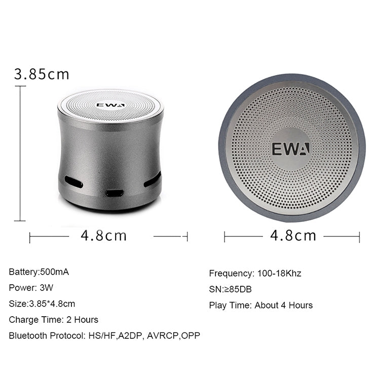EWA A109M  Portable Bluetooth Speaker Wireless Heavy Bass Bomm Box Subwoofer Phone Call Surround Sound Bluetooth Shower Speaker(Rose Gold) - free shipping - PMC TechLife - Order now!