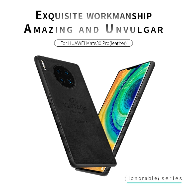 For Huawei Mate 30 Pro 5G (Leather) PINWUYO Zun Series PC + TPU + Skin Waterproof Anti-fall All-inclusive Protective Case(Gray) - Huawei Cases by PINWUYO | Online Shopping South Africa | PMC TechLife | Buy Now Pay Later Mobicred