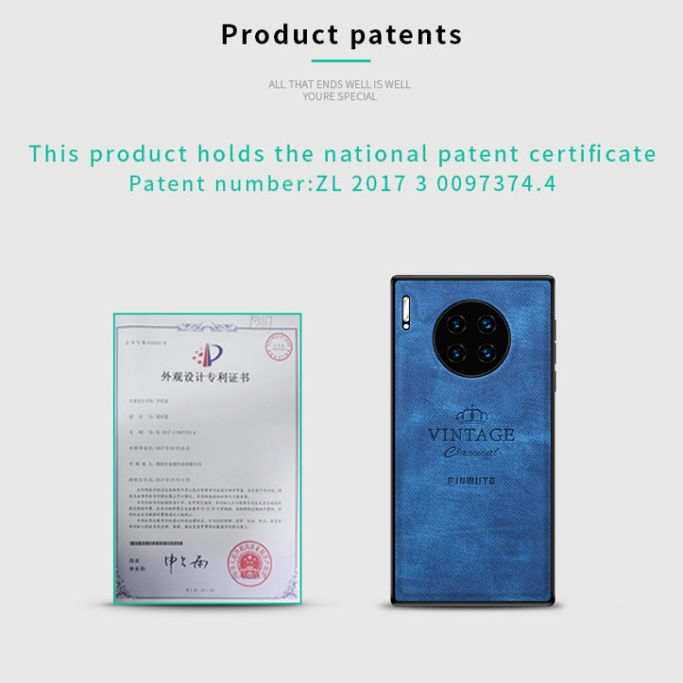 For Huawei Mate 30 Pro 5G (Leather) PINWUYO Zun Series PC + TPU + Skin Waterproof Anti-fall All-inclusive Protective Case(Gray) - Huawei Cases by PINWUYO | Online Shopping South Africa | PMC TechLife | Buy Now Pay Later Mobicred