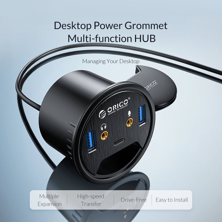 ORICO DESK-2U1C Desktop Power Grommet Multi-Function HUB - free shipping - PMC TechLife - Order now!