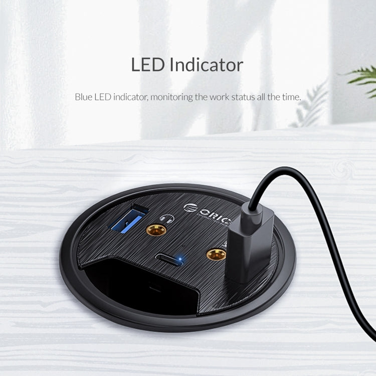 ORICO DESK-2U1C Desktop Power Grommet Multi-Function HUB - free shipping - PMC TechLife - Order now!