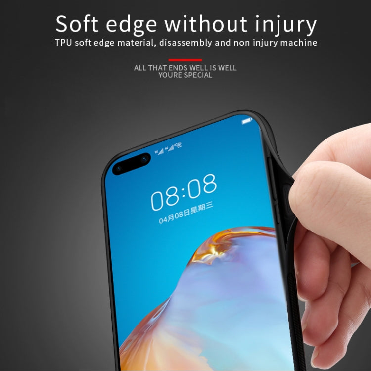 For Huawei P40 pro / P40pro+ PINWUYO Rong Series  Shockproof PC + TPU+ Chemical Fiber Cloth Protective Cover(Black) - Huawei Cases by PINWUYO | Online Shopping South Africa | PMC TechLife | Buy Now Pay Later Mobicred