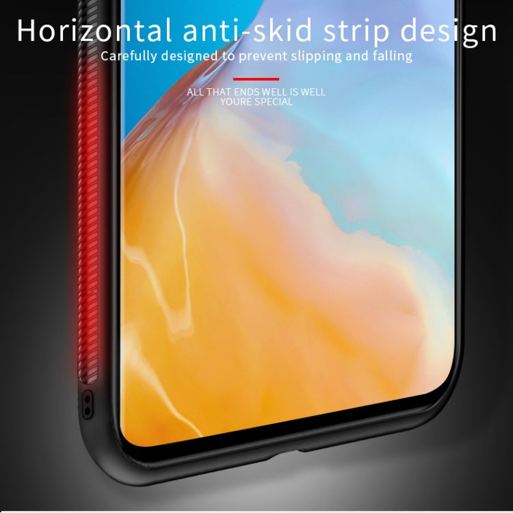 For Huawei P40 pro / P40pro+ PINWUYO Rong Series  Shockproof PC + TPU+ Chemical Fiber Cloth Protective Cover(Red) - Huawei Cases by PINWUYO | Online Shopping South Africa | PMC TechLife | Buy Now Pay Later Mobicred