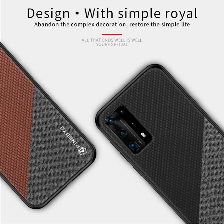 For Huawei P40 pro / P40pro+ PINWUYO Rong Series  Shockproof PC + TPU+ Chemical Fiber Cloth Protective Cover(Red) - Huawei Cases by PINWUYO | Online Shopping South Africa | PMC TechLife | Buy Now Pay Later Mobicred