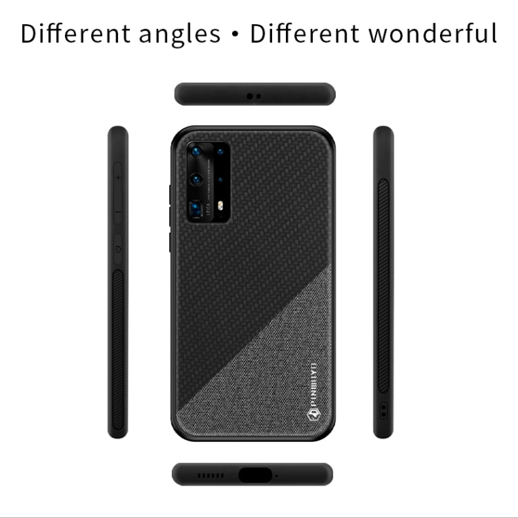 For Huawei P40 pro / P40pro+ PINWUYO Rong Series  Shockproof PC + TPU+ Chemical Fiber Cloth Protective Cover(Red) - Huawei Cases by PINWUYO | Online Shopping South Africa | PMC TechLife | Buy Now Pay Later Mobicred