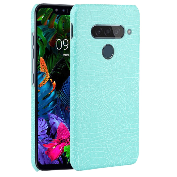 For LG G8S ThinQ Shockproof Crocodile Texture PC + PU Case(Light green) - LG Cases by PMC TechLife | Online Shopping South Africa | PMC TechLife | Buy Now Pay Later Mobicred