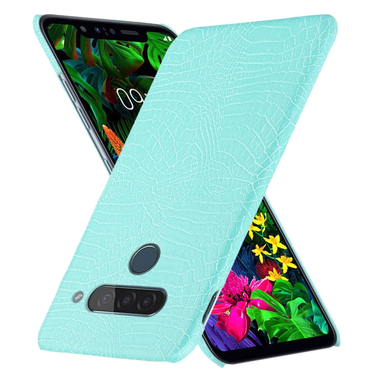 For LG G8S ThinQ Shockproof Crocodile Texture PC + PU Case(Light green) - LG Cases by PMC TechLife | Online Shopping South Africa | PMC TechLife | Buy Now Pay Later Mobicred