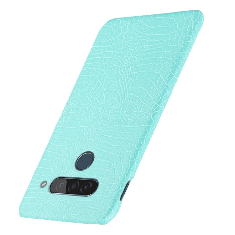 For LG G8S ThinQ Shockproof Crocodile Texture PC + PU Case(Light green) - LG Cases by PMC TechLife | Online Shopping South Africa | PMC TechLife | Buy Now Pay Later Mobicred