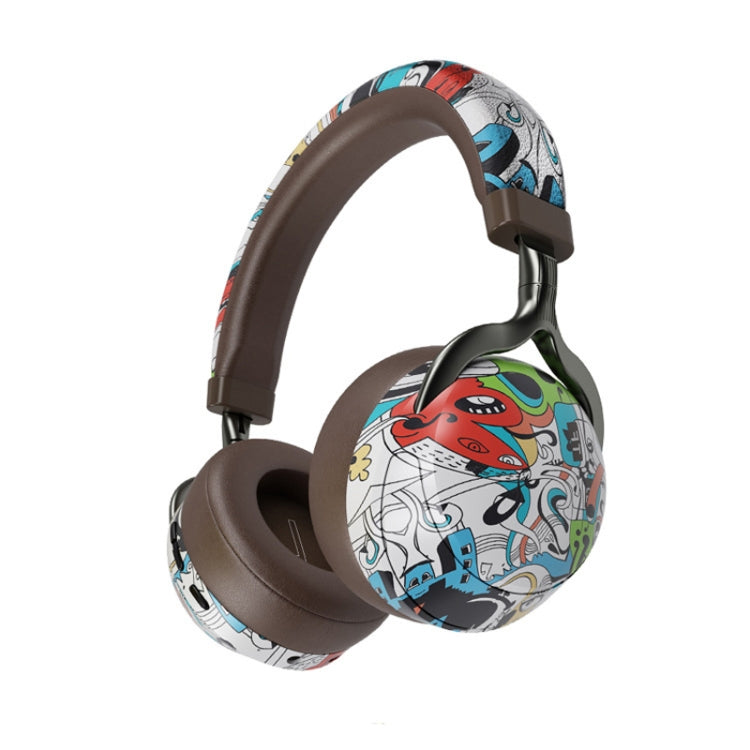 VJ086 Graffiti Headset Wireless Sports Bluetooth Headset Water Transfer Color Print Headset, Support TF, FM(Dazzle Colour) - Headset & Headphone by PMC TechLife | Online Shopping South Africa | PMC TechLife
