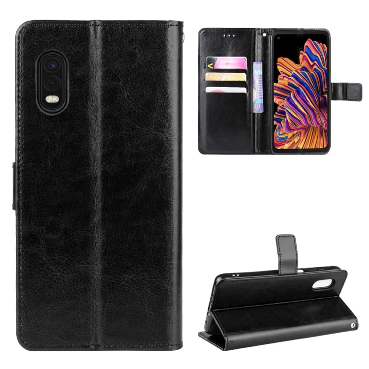 For Galaxy Xcover Pro Retro Crazy Horse Texture Horizontal Flip Leather Case with Holder & Card Slots & Photo Frame(Black) - free shipping - PMC TechLife - Order now!