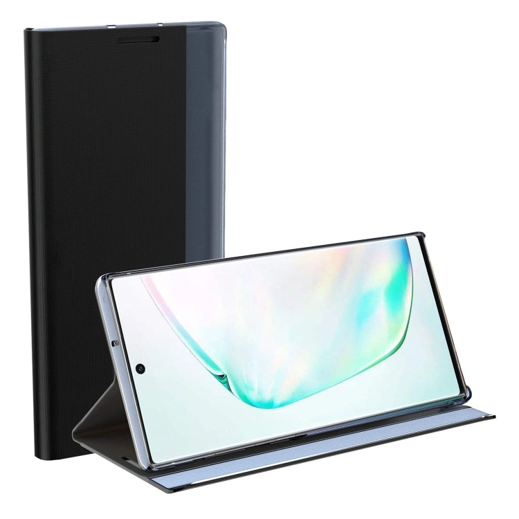 For Galaxy Note 10 Plus Plain Texture Cloth Attraction Flip Holder Leather Phone Case(Blue) - free shipping - PMC TechLife - Order now!