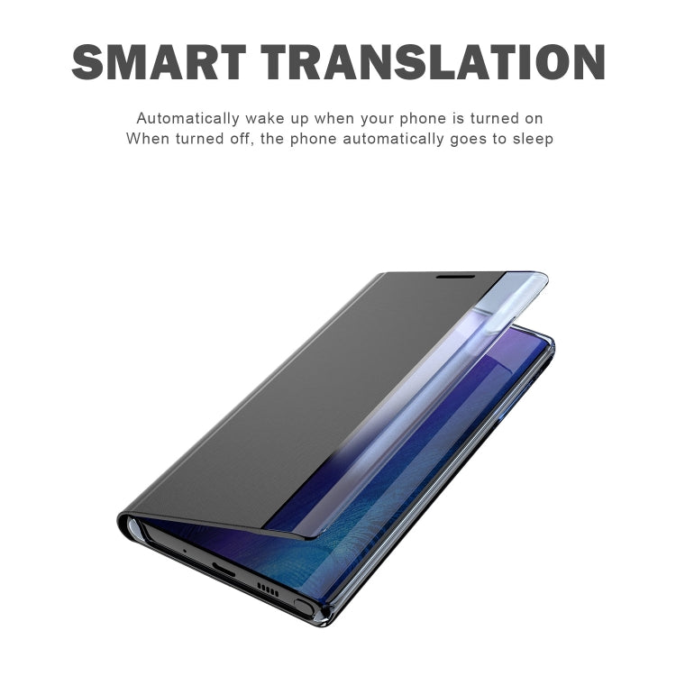 For Galaxy Note 10 Plus Plain Texture Cloth Attraction Flip Holder Leather Phone Case(Blue) - free shipping - PMC TechLife - Order now!