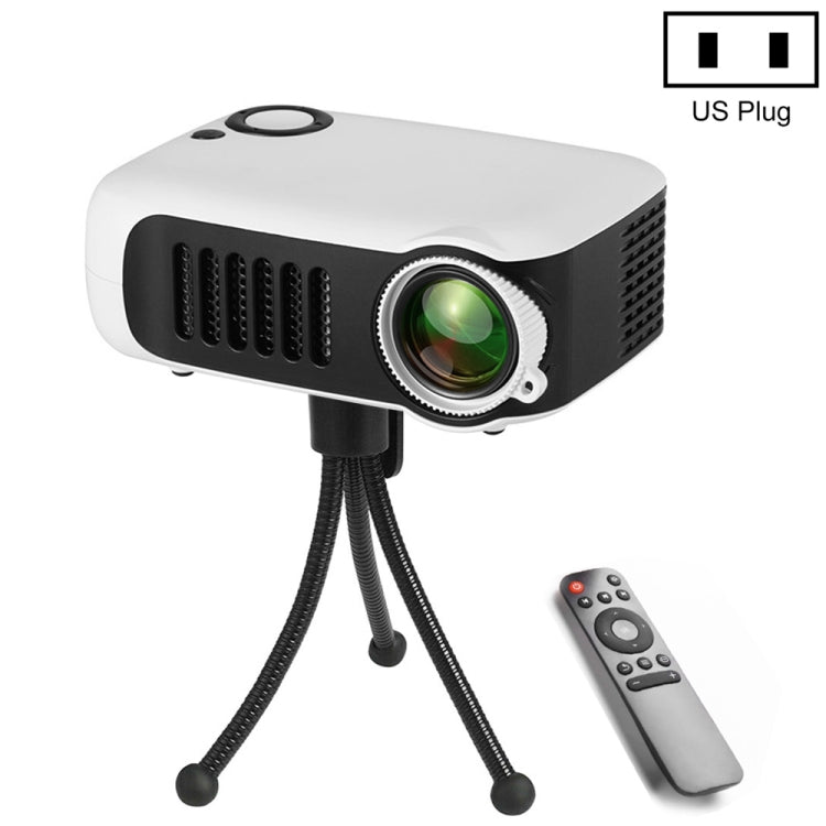 A2000 Portable Projector 800 Lumen LCD Home Theater Video Projector, Support 1080P, US Plug (White) - LED Projector by PMC TechLife | Online Shopping South Africa | PMC TechLife | Buy Now Pay Later Mobicred