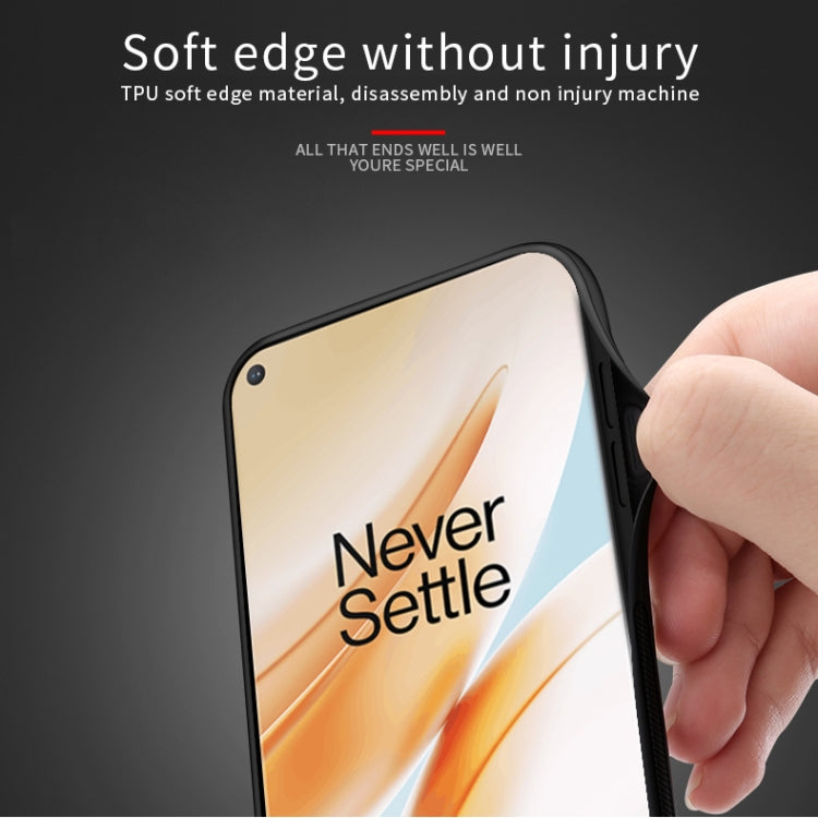 For Oneplus 8 PINWUYO Rong Series  Shockproof PC + TPU+ Chemical Fiber Cloth Protective Cover(Black) - OnePlus Cases by PINWUYO | Online Shopping South Africa | PMC TechLife | Buy Now Pay Later Mobicred