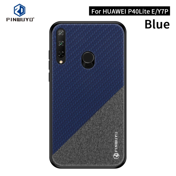 For Huawei Y7P/P40Lite E/Honor9C PINWUYO Rong Series  Shockproof PC + TPU+ Chemical Fiber Cloth Protective Cover(Blue) - Huawei Cases by PINWUYO | Online Shopping South Africa | PMC TechLife | Buy Now Pay Later Mobicred