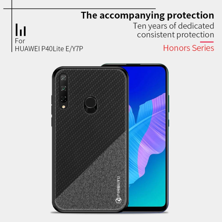 For Huawei Y7P/P40Lite E/Honor9C PINWUYO Rong Series  Shockproof PC + TPU+ Chemical Fiber Cloth Protective Cover(Blue) - Huawei Cases by PINWUYO | Online Shopping South Africa | PMC TechLife | Buy Now Pay Later Mobicred