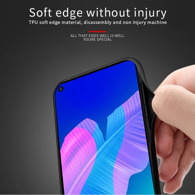 For Huawei Y7P/P40Lite E/Honor9C PINWUYO Rong Series  Shockproof PC + TPU+ Chemical Fiber Cloth Protective Cover(Blue) - Huawei Cases by PINWUYO | Online Shopping South Africa | PMC TechLife | Buy Now Pay Later Mobicred