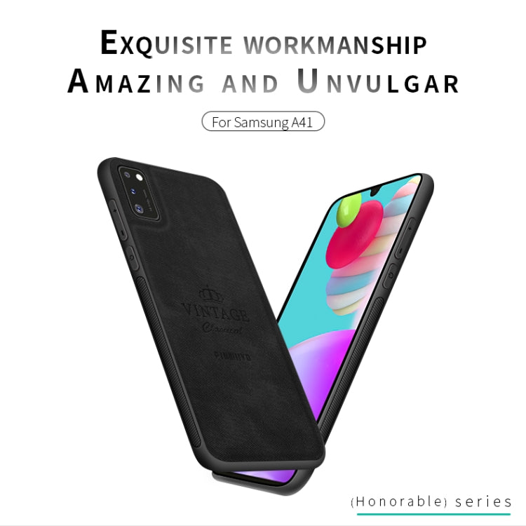 For Galaxy A41 PINWUYO Zun Series PC + TPU + Skin Waterproof And Anti-fall All-inclusive Protective Shell(Brown) - Galaxy Phone Cases by PINWUYO | Online Shopping South Africa | PMC TechLife | Buy Now Pay Later Mobicred