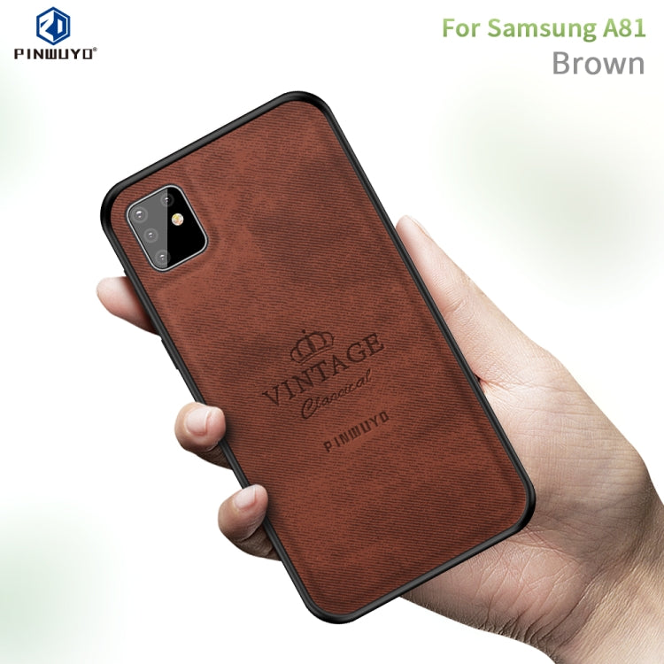 For Galaxy A81 / Note10 Lite PINWUYO Zun Series PC + TPU + Skin Waterproof And Anti-fall All-inclusive Protective Shell(Brown) - Galaxy Phone Cases by PINWUYO | Online Shopping South Africa | PMC TechLife | Buy Now Pay Later Mobicred