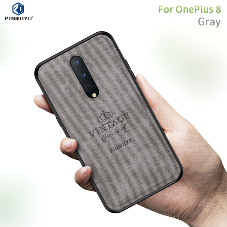 For Oneplus 8 PINWUYO Zun Series PC + TPU + Skin Waterproof And Anti-fall All-inclusive Protective Shell(Gray) - OnePlus Cases by PINWUYO | Online Shopping South Africa | PMC TechLife | Buy Now Pay Later Mobicred