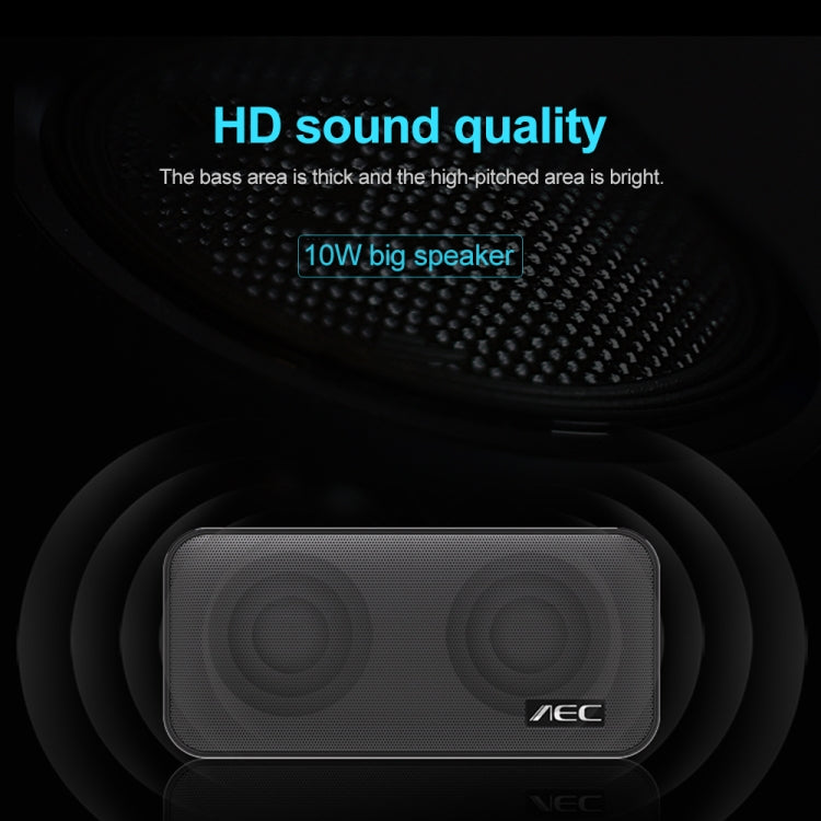 AEC BT-205 Portable Wireless Bluetooth Speaker Stereo Music Loudspeaker Built-in Microphone, Support TF Card(Black) - free shipping - PMC TechLife - Order now!