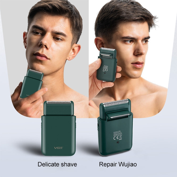 VGR V-390 5W USB Portable Reciprocating Electric Shaver (Green) - free shipping - PMC TechLife - Order now!