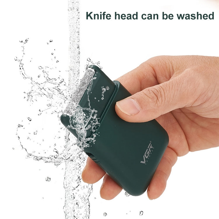 VGR V-390 5W USB Portable Reciprocating Electric Shaver (Green) - free shipping - PMC TechLife - Order now!