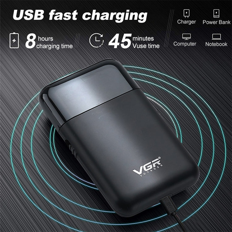 VGR V-390 5W USB Portable Reciprocating Electric Shaver (Green) - free shipping - PMC TechLife - Order now!