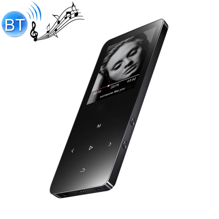 X2 1.8 inch Touch Screen Metal Bluetooth MP3 MP4 Hifi Sound Music Player 8GB(Black) - MP4 Player by PMC TechLife | Online Shopping South Africa | PMC TechLife