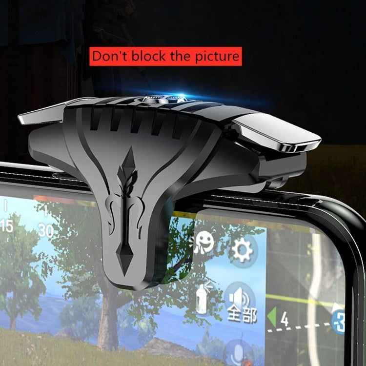 2 Pairs F01 Electroplating Mechanical Shaft Bidirectional Button Auxiliary Shooting Game Handle for Mobile Phones within The Thickness of 6.1-12.0mm(Yellow) - Handle Shooter by PMC TechLife | Online Shopping South Africa | PMC TechLife