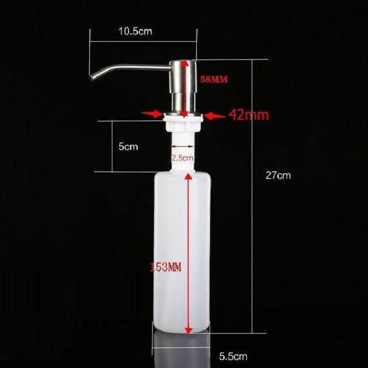 Stainless Steel Sink Soap Dispenser Sishwashing Liquid Hand Soap Bottle - Soap Dispenser by PMC TechLife | Online Shopping South Africa | PMC TechLife | Buy Now Pay Later Mobicred