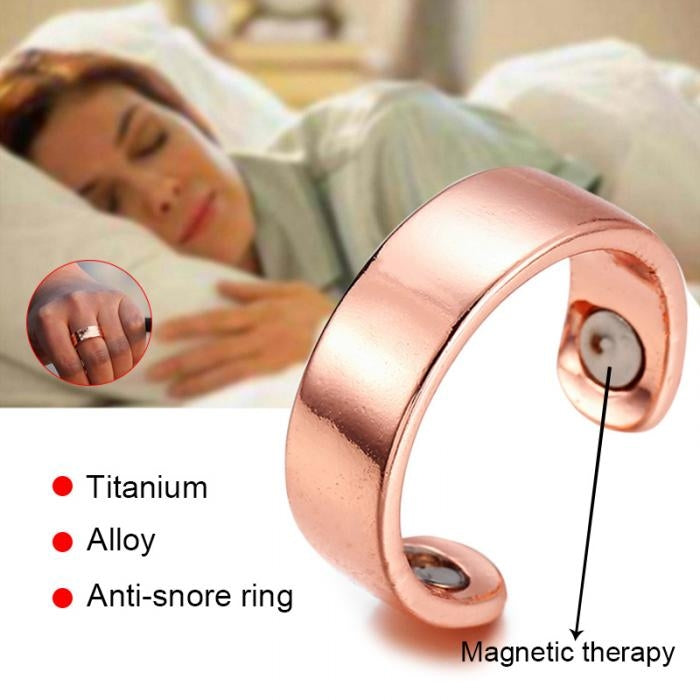 Acupressure Anti Snore Ring Treatment Reflexology Anti Snoring Apnea Sleeping Device(Black) - free shipping - PMC TechLife - Order now!